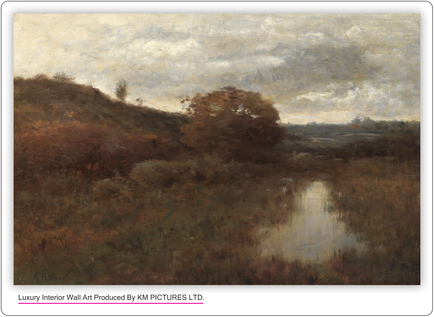 Autumn Landscape and Pool 1870s-1880s