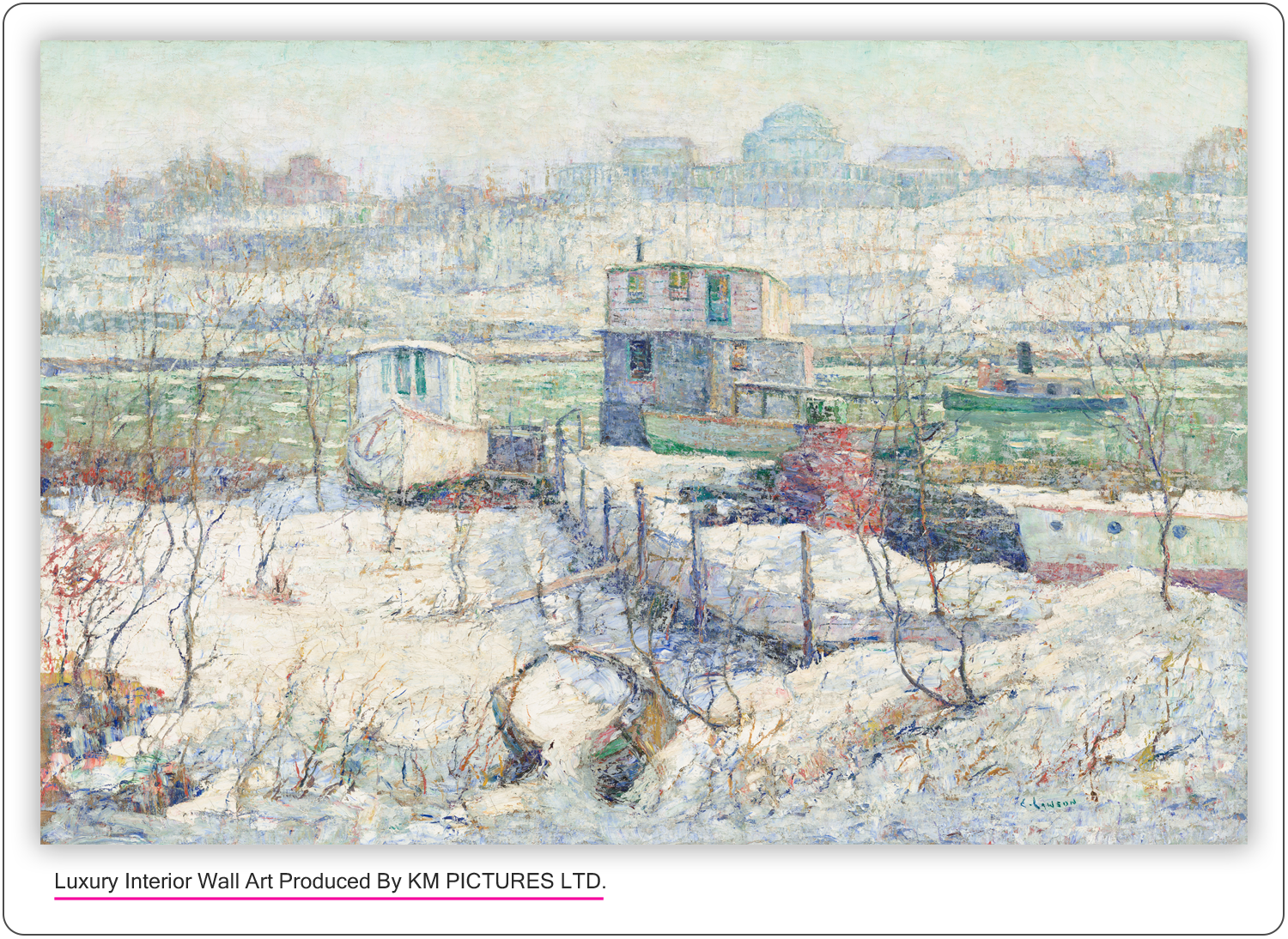 Boathouse, Winter, Harlem River, c. 1916