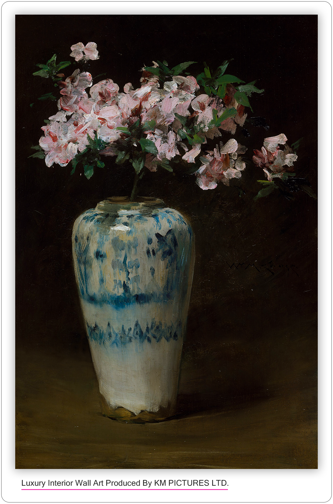 Pink Azalea—Chinese Vase
