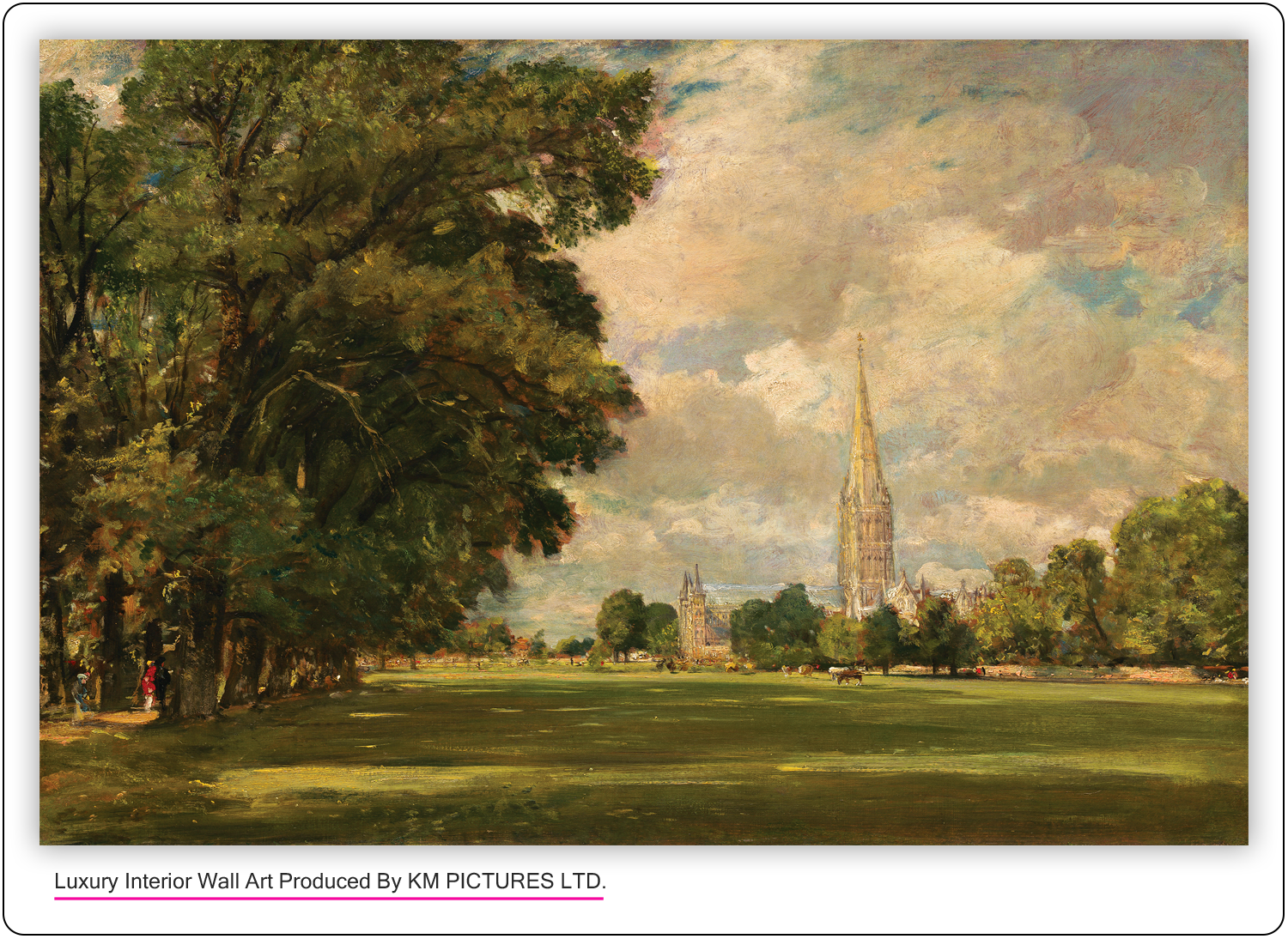 Salisbury Cathedral from Lower Marsh Close, 1820