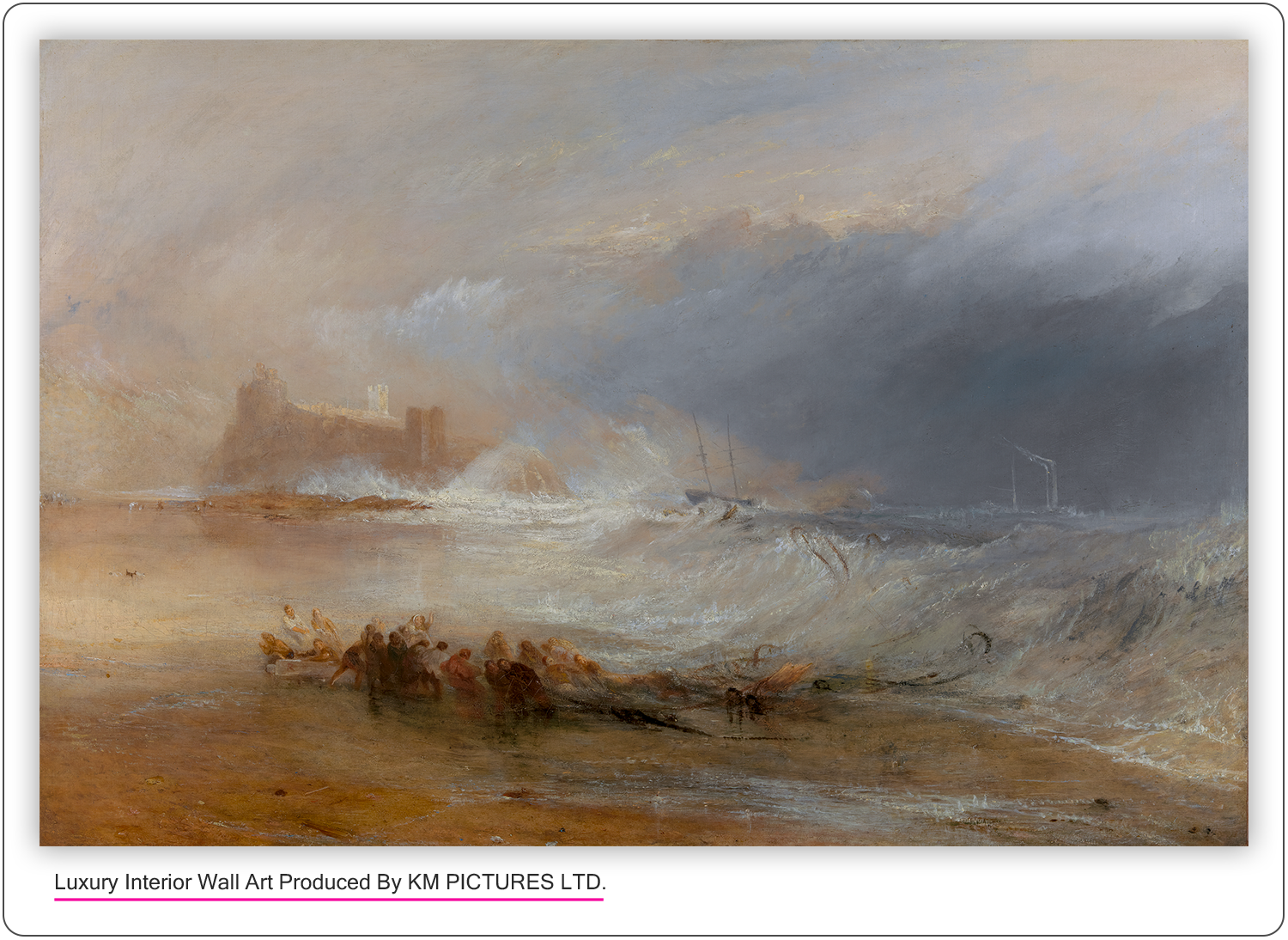 Wreckers - Coast of Northumberland, with a Steam-Boat Assisting a Ship off Shore