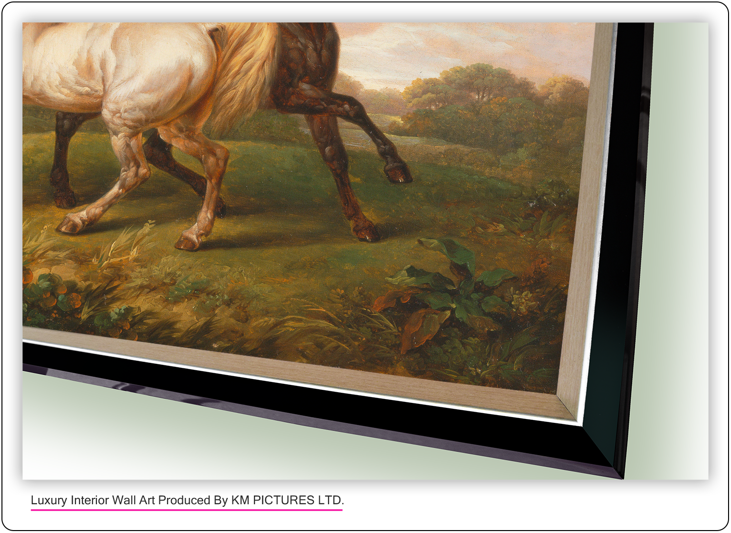 Three Horses in a Stormy Landscape