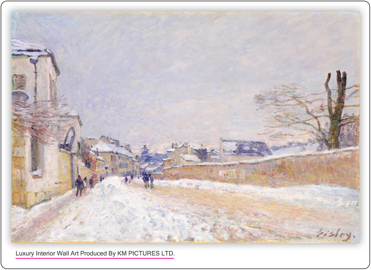 Rue Eugène Moussoir at Moret: Winter