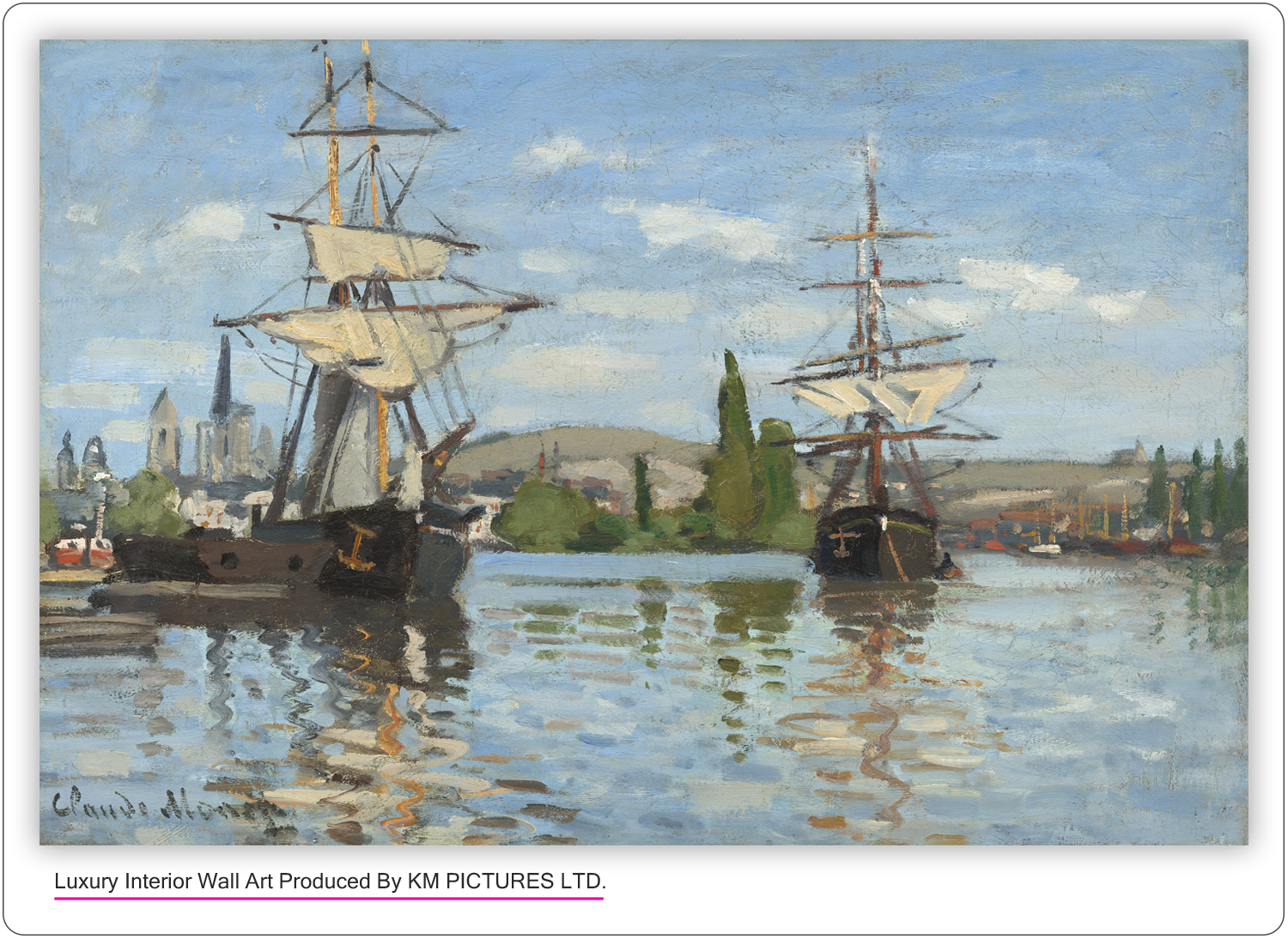 Ships Riding on the Seine at Rouen, 1872/1873