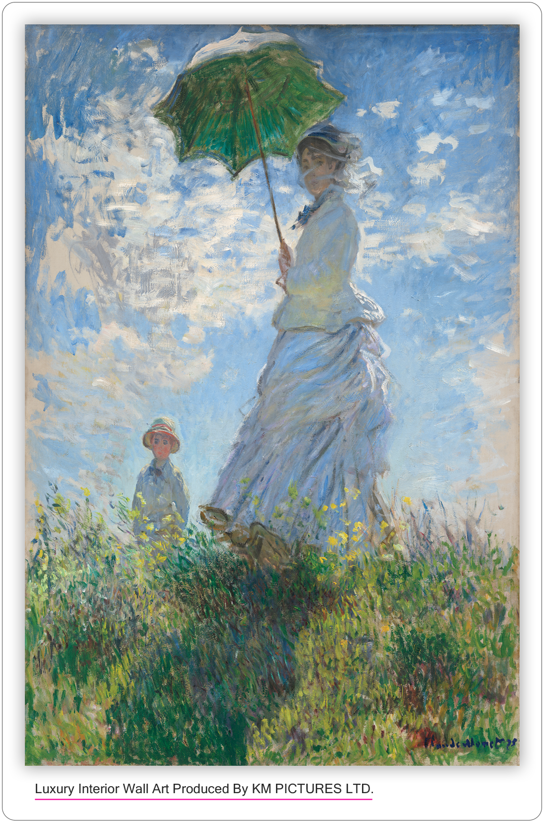 Woman with a Parasol - Madame Monet and Her Son, 1875