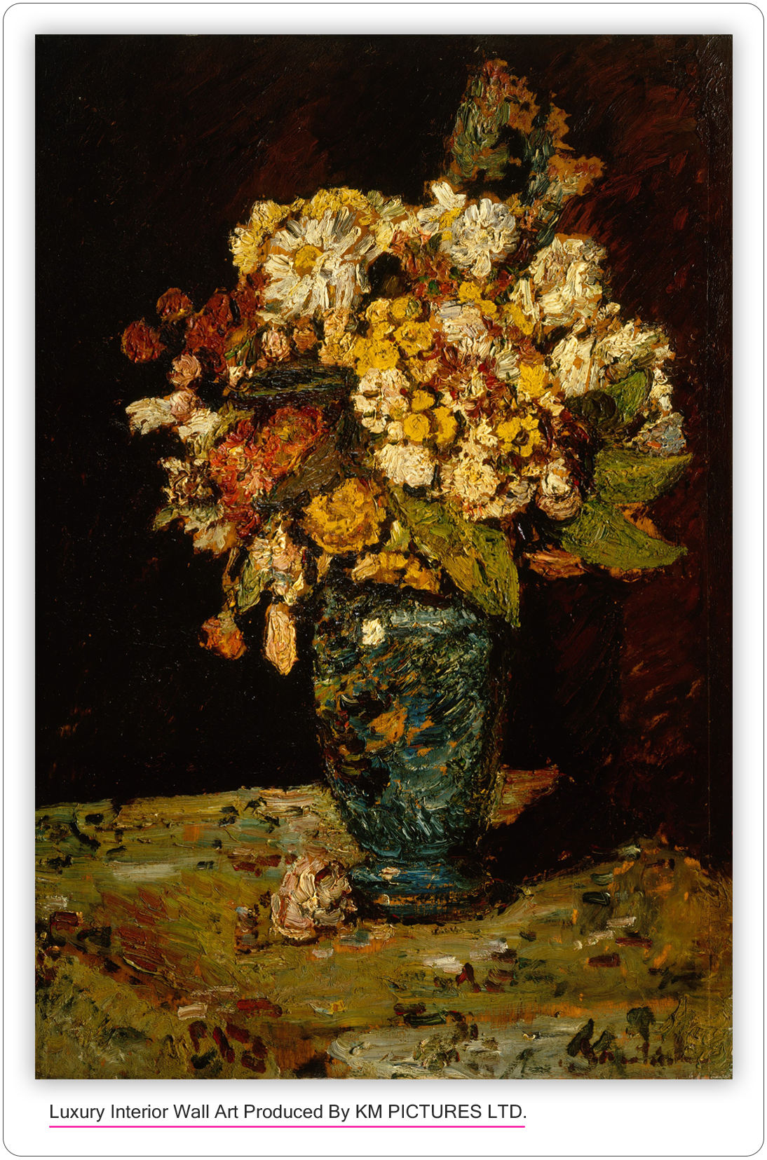 Flowers in a Blue Vase