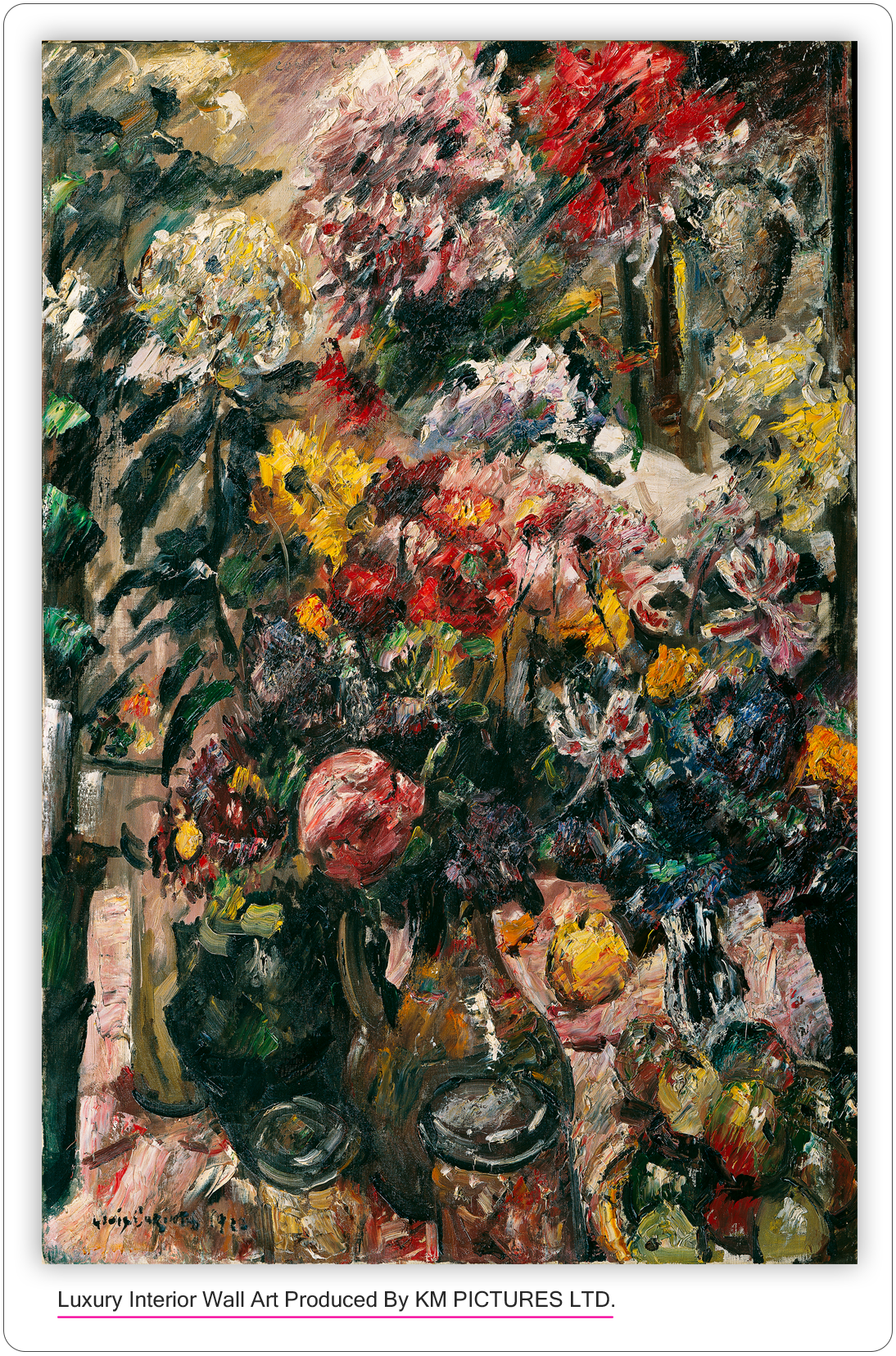 Still life with chrysanthemums and amaryllis. 1922