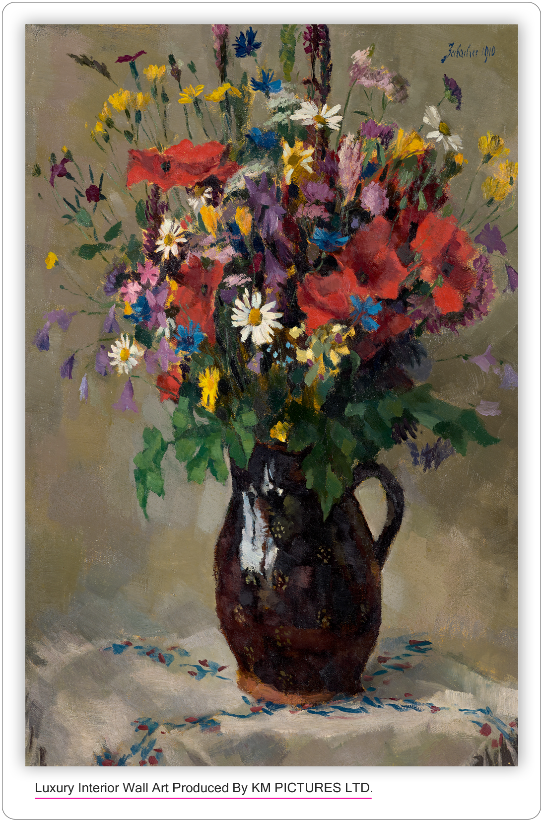 Meadow flowers in jug. 1910