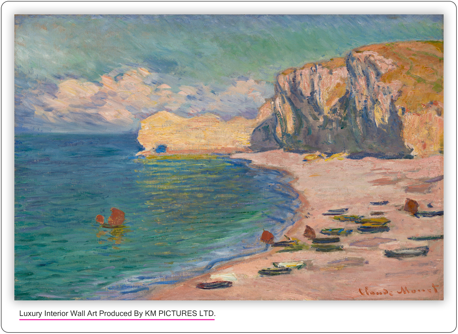 Étretat: The Beach and the Falaise d’Amont. 1885