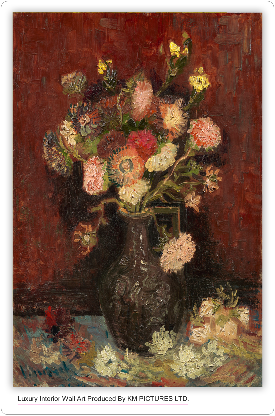 Vase with Chinese Asters and Gladioli. 1886