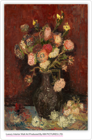 Vase with Chinese Asters and Gladioli. 1886