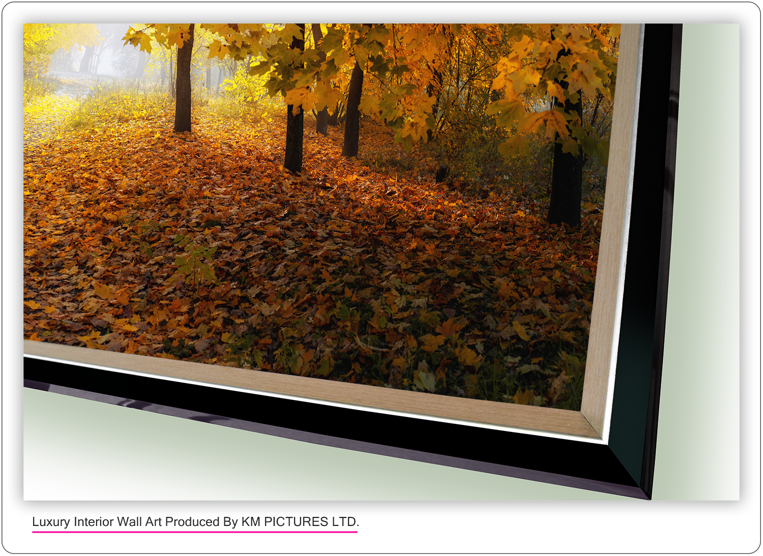 Premium HD Print with glossy surface plus frame.